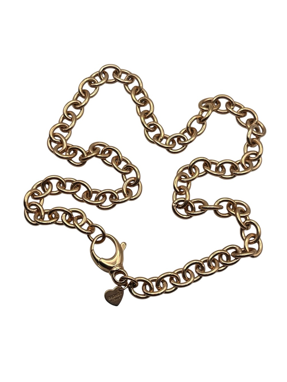 Bronze Milor Italy rolo chain rose gold colored necklace